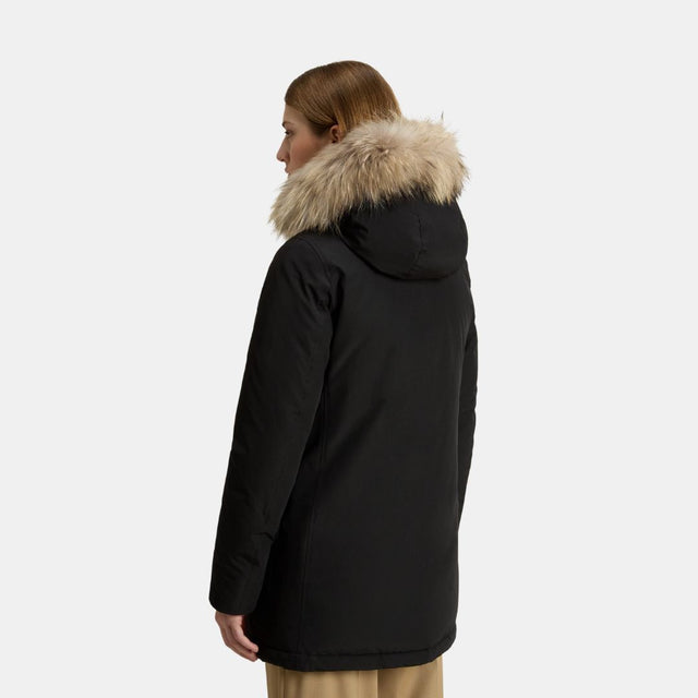 Woolrich Artic Parka Ramar Cloth Detachable Fur Women's Black