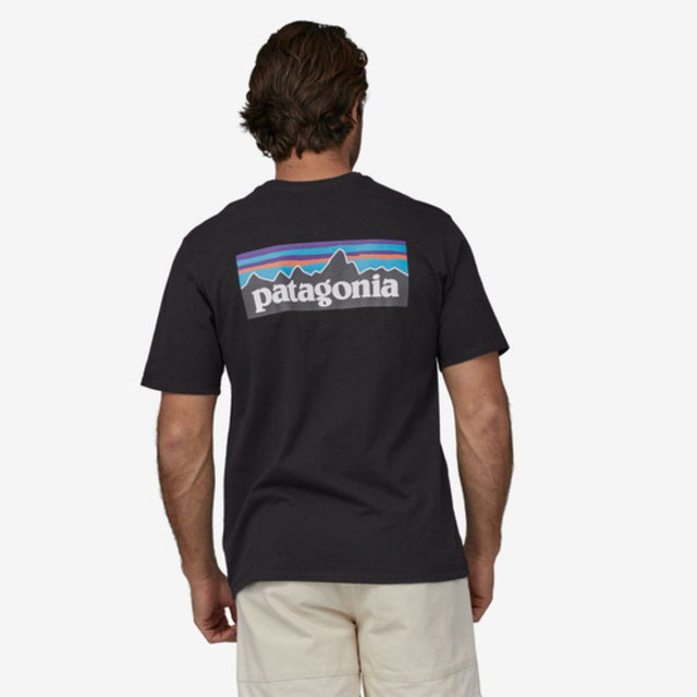Patagonia Men's P-6 T-Shirt Logo Responsibili-Tee Black