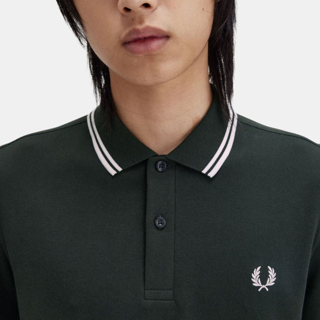 Fred Perry LS Polo M3636 Twin Tipped Night Green