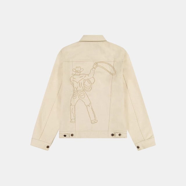 Wrangler Jacket Blue Bell Embroidered Jacket Ecru