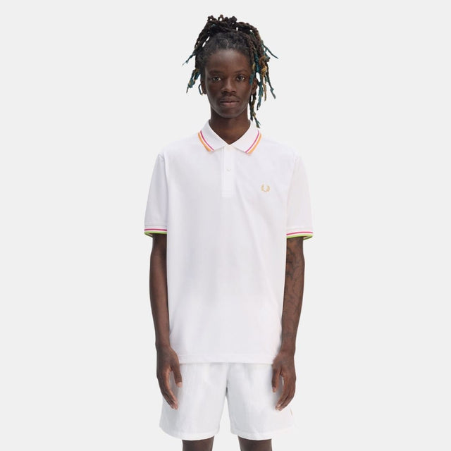Fred Perry Twin Tiped Tennis Polo White