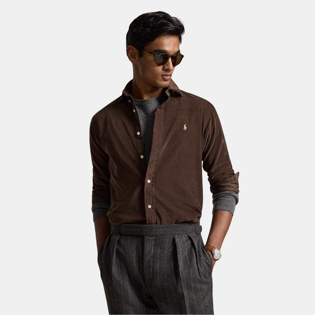 Polo Ralph Lauren Custom Fit Corduroy Shirt Brown