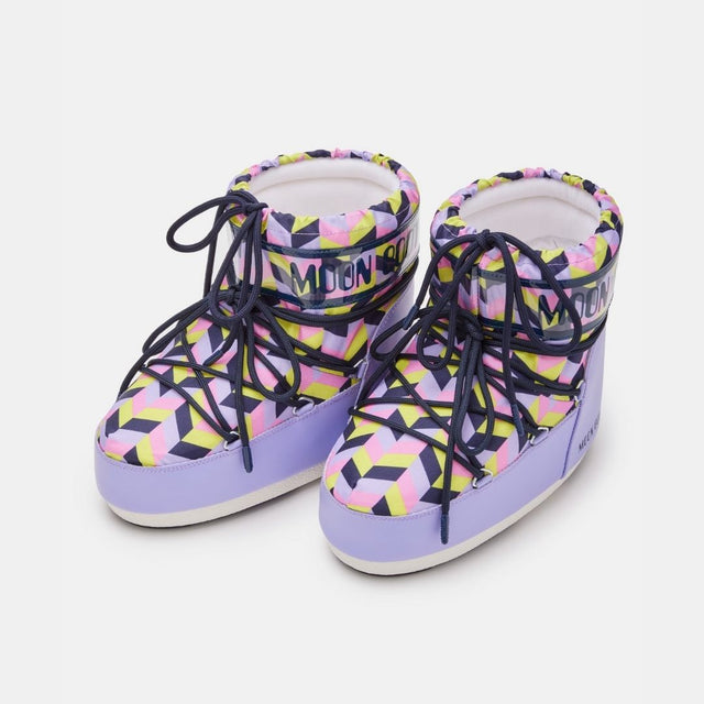 Moon Boot Icon Low Optical Lilac Cyber Lime