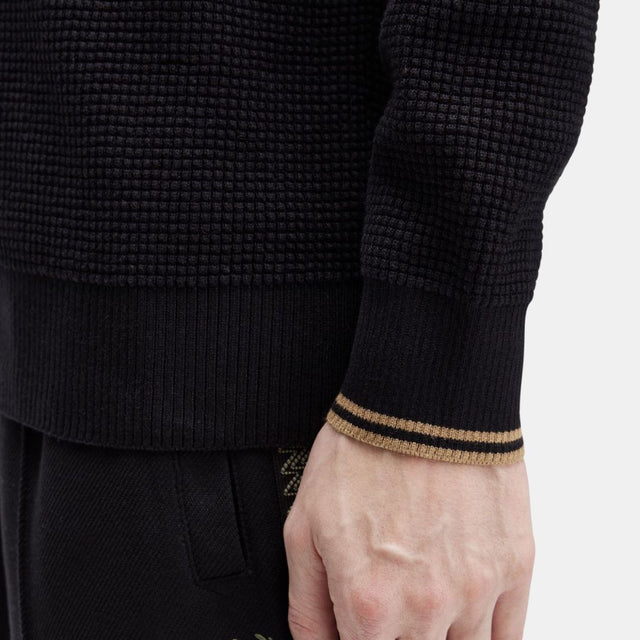 Fred Perry Waffle Stitch Jersey Black
