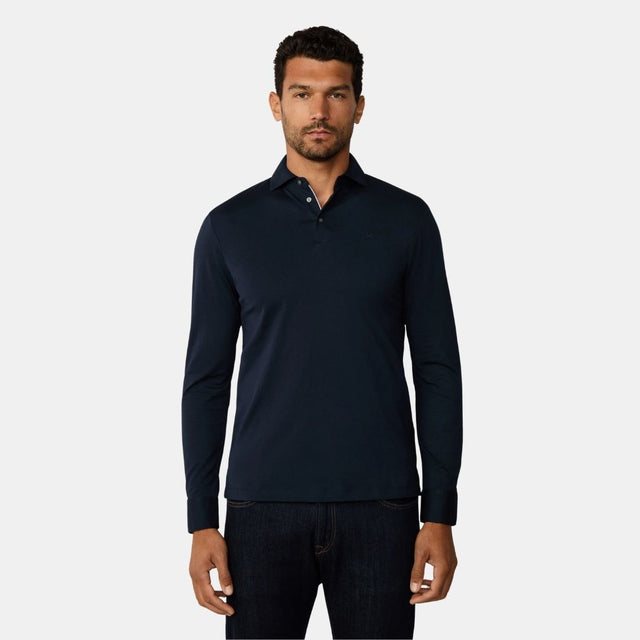 Hackett London Pima Cotton Polo Ls Navy