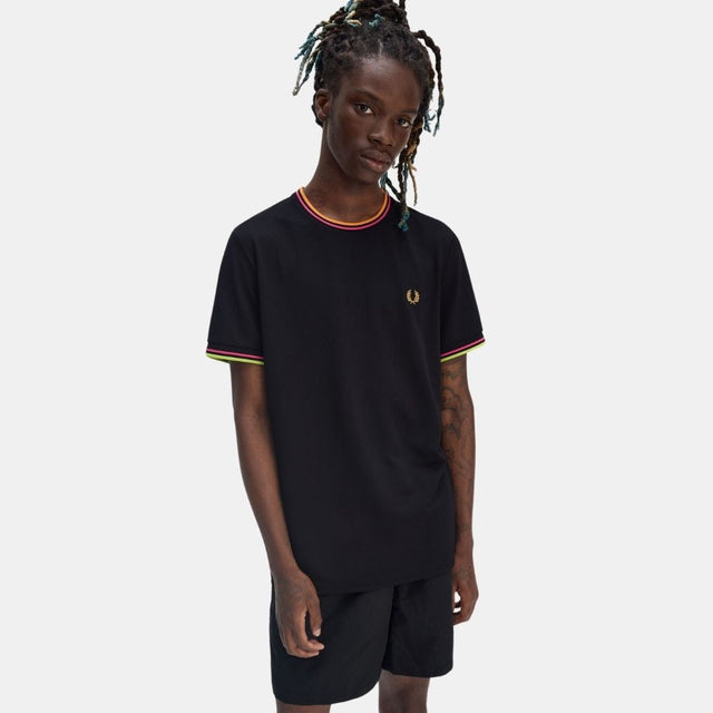 Fred Perry Twin Tipped Tennis T-Shirt Black