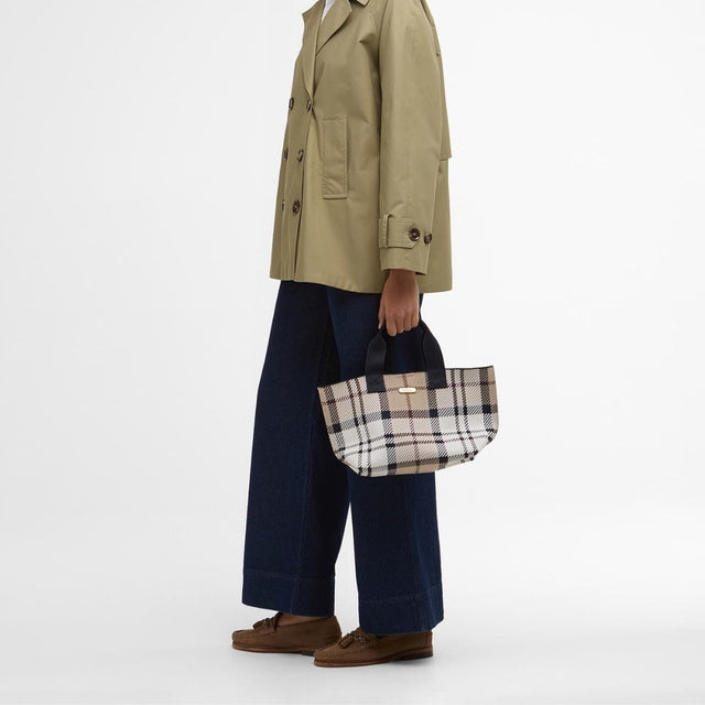 Barbour Layla Tartan Mini Tote Bag Rosewood Tartan
