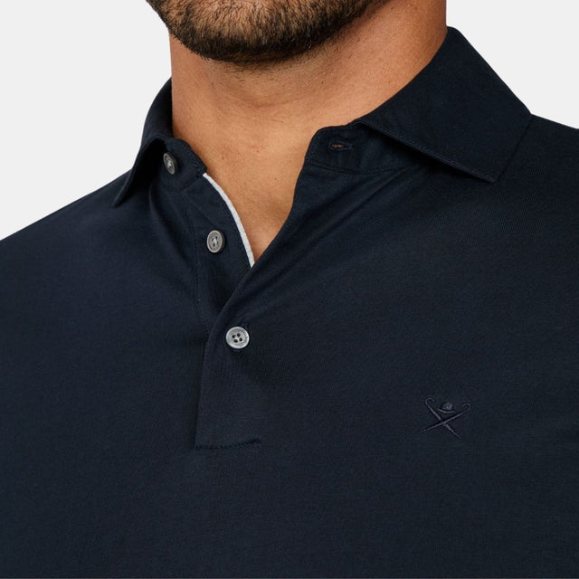 Hackett London Pima Cotton Polo Ls Navy