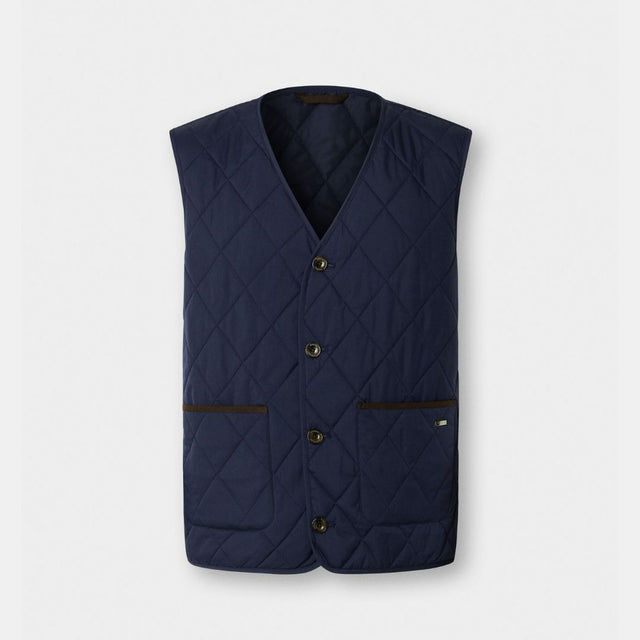 Hackett London Paddock Vest Midnight Blue