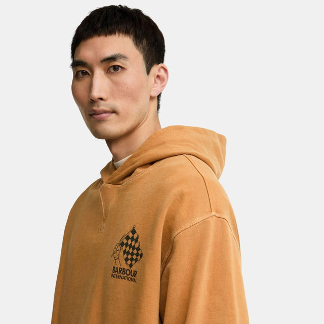 Barbour International Eric Graphic Hoodie Honey