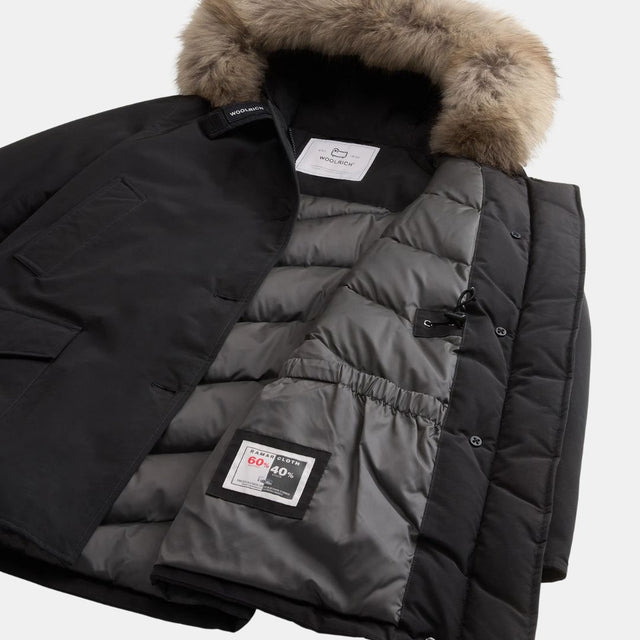Woolrich Artic Parka Ramar Cloth Detachable Fur Women's Black