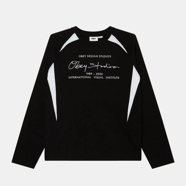 Obey League Shirt Ls Black Multi