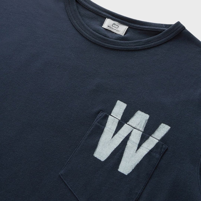 Woolrich Flag T-Shirt Melton Blue