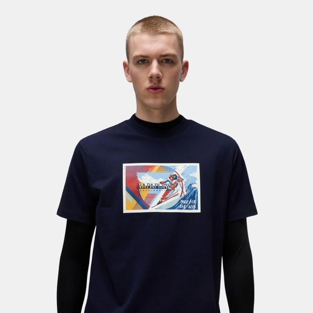 Napapijri Portalet Short Sleeve T-Shirt Dark Blue