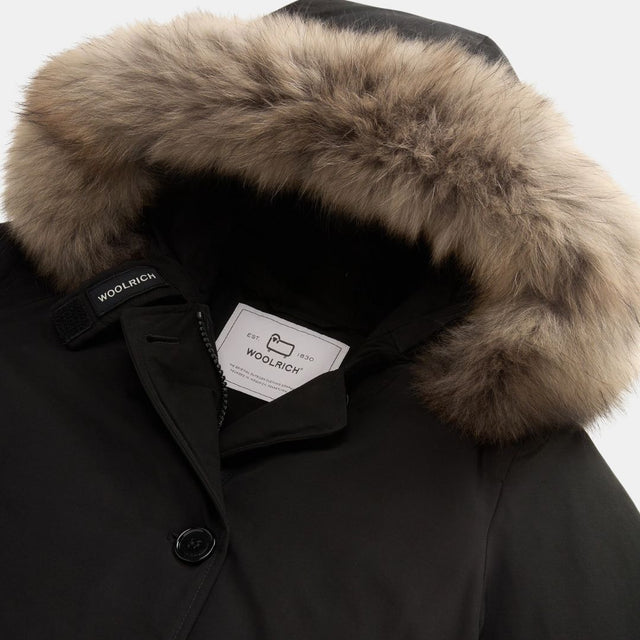 Woolrich Artic Parka Ramar Cloth Detachable Fur Women's Black