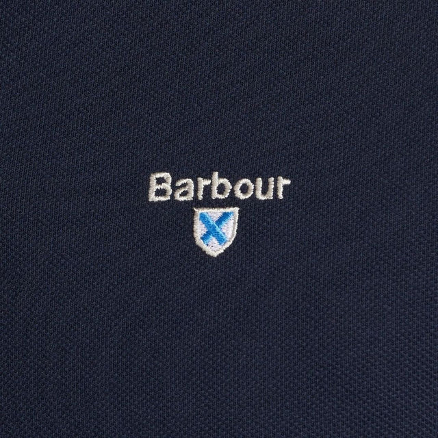 Barbour Tartan Pique Polo Shirt New Navy
