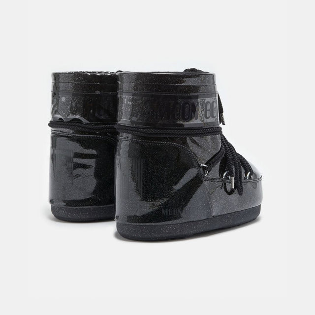 Moon Boot Icon Low Glitter Black