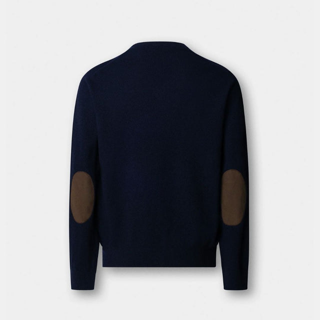 Hackett London Merino Cash Mix V Midnight Blue