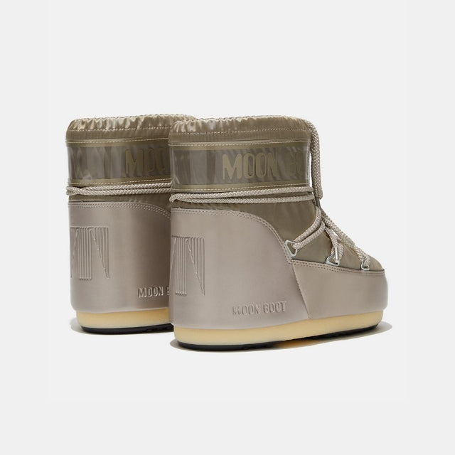 Moon Boot Icon Low Glance Satin Platinum