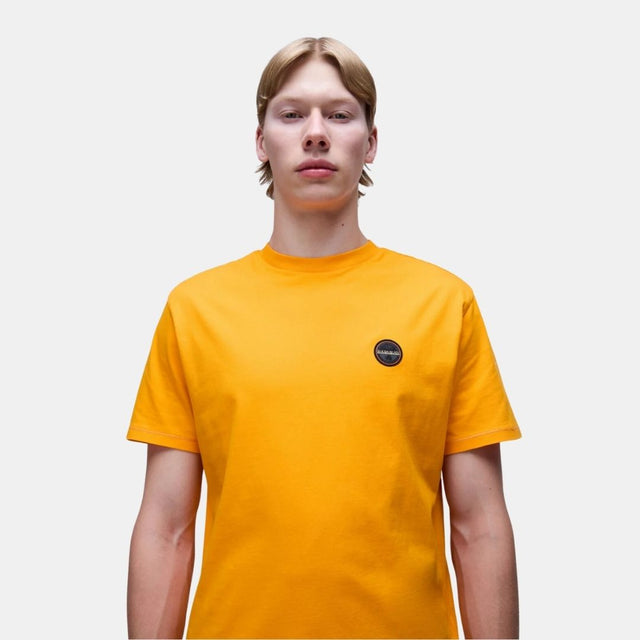 Napapijri Badge Short Sleeve T-Shirt Yellow