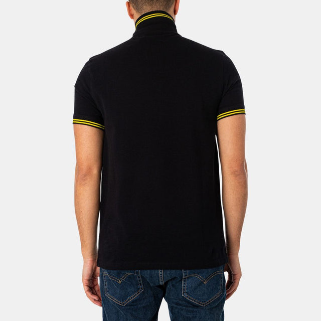 Barbour International Essential Polo Shirt Black Yellow