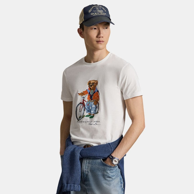 Polo Ralph Lauren Custom Slim Fit Polo Bear T-Shirt White