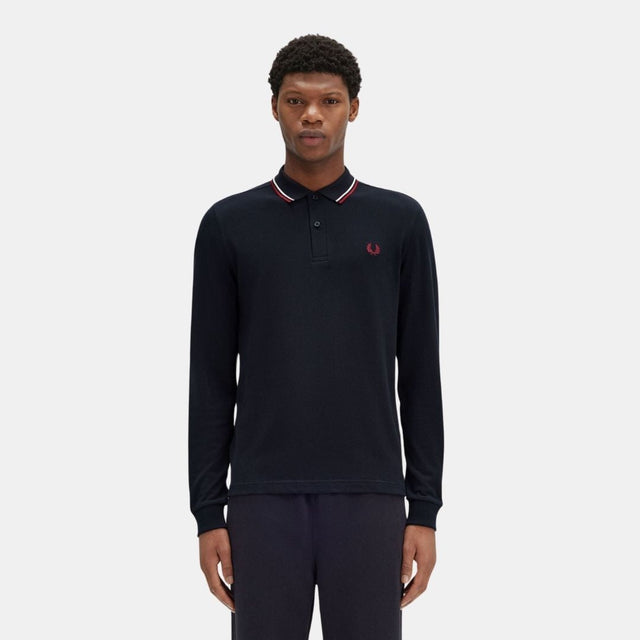 Fred Perry LS Polo M3636 Twin Tipped Navy