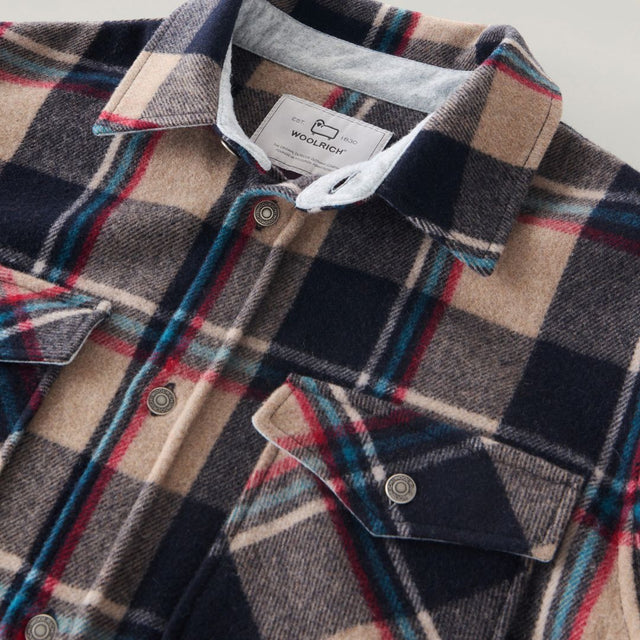 Woolrich Alaskan Melton Overshirt Men's Sand Check