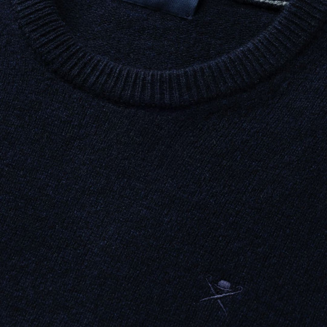 Hackett London Lambswool Crew Midnight Blue