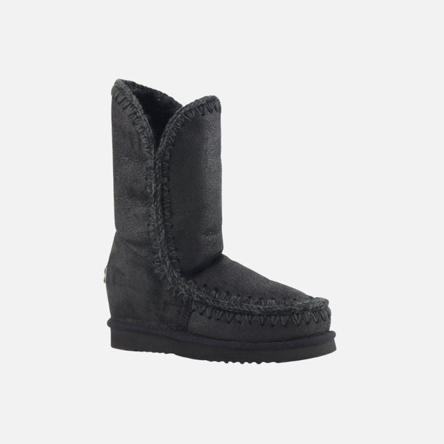 Mou Eskimo Inner Wedge Tall Cracked Black