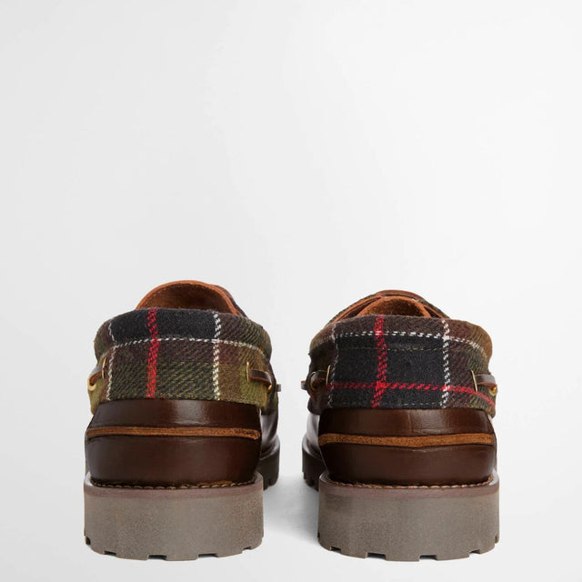 Barbour Deck Boat Shoe Brown Clasicc Tartan