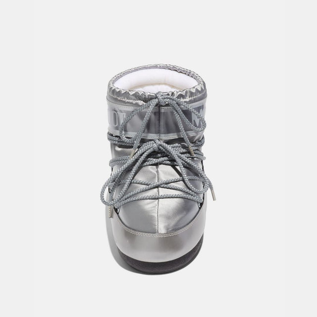 Moon Boot Icon Low Glance Satin Silver