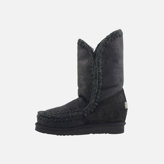 Mou Eskimo Inner Wedge Tall Cracked Schwarz