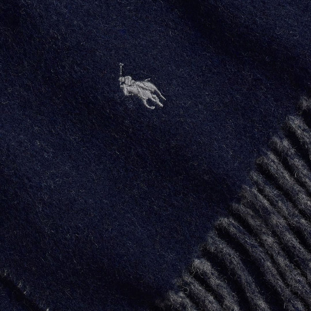 Polo Ralph Lauren Reversible Wool-Blend Scarf Navy & Charcoal