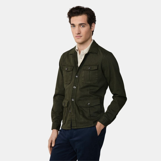 Hackett London Gmd 4 Pkt Overshirt Hunter Green