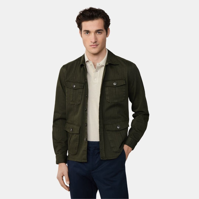 Hackett London Gmd 4 Pkt Overshirt Hunter Green