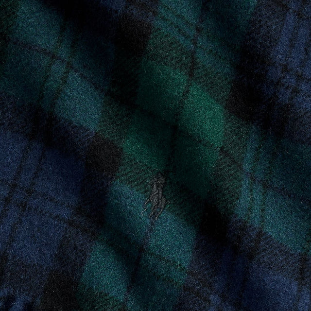 Polo Ralph Lauren Tartan Fringe Wool Scarf Blackwatch