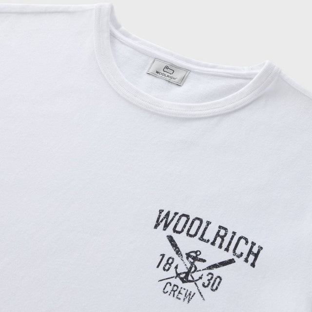 Woolrich Navy Logo T-Shirt Bright White