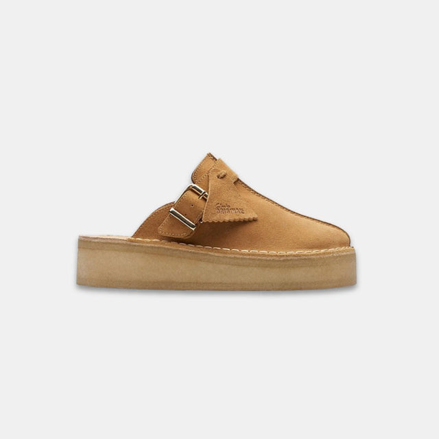 Clarks Women's TrekWedge Mule Mid Tan Sude