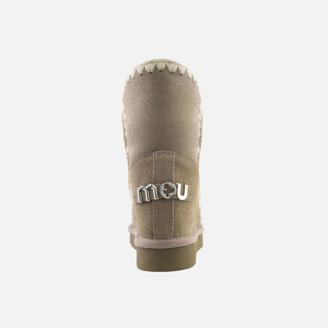 Mou Eskimo Inner Wedge Short Big Letter Metallic Logo Elephant Grey