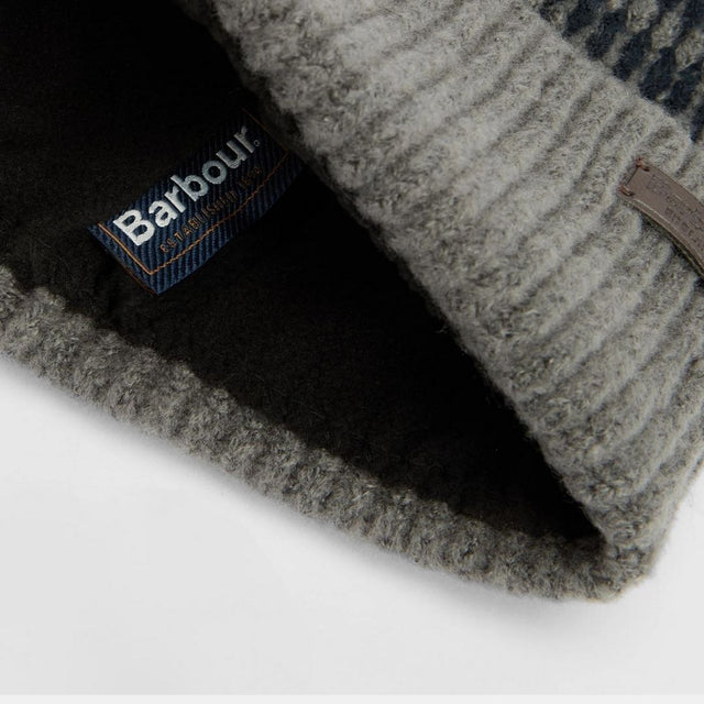 Barbour Branton Beanie and Scarf Gift Set Midnight Oak