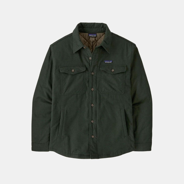 Patagonia Men's Lightweight Insulated Fjord Flannel Shirt Old Growth Green