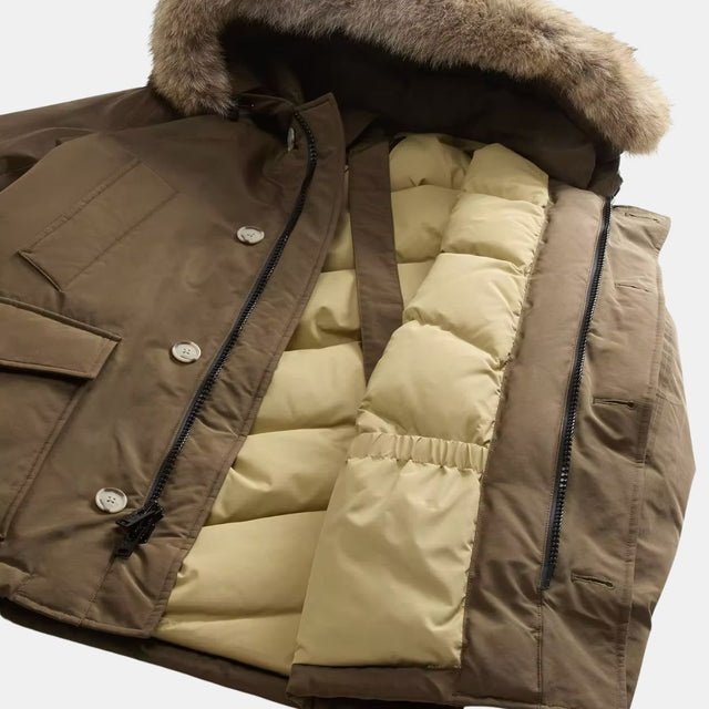 Woolrich Arctic Detachable Fur Anorak Dark Green