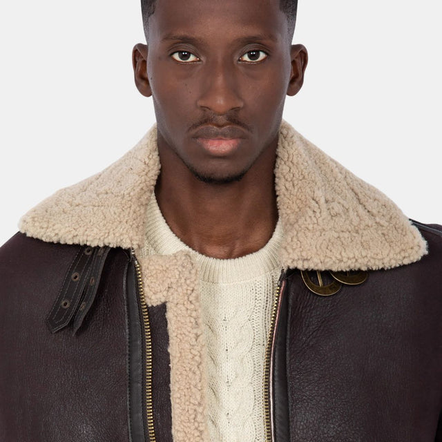 Schott NYC Bombardier B-3 Cordovan Jacket Sheep Leather