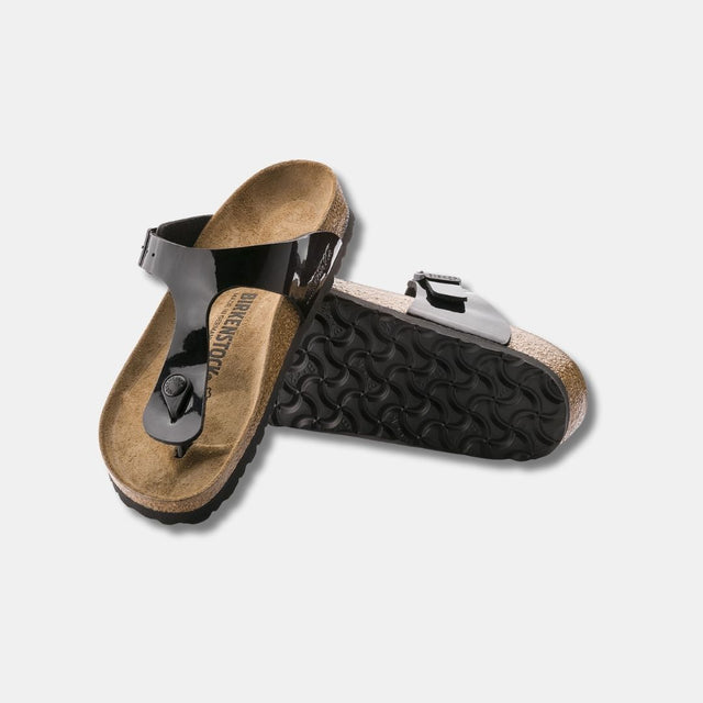 Birkenstock Gizeh Birko-Flor Patent Unisex Black