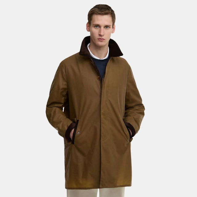 Barbour x Baracuta Wax Trench Coat Wax Tan
