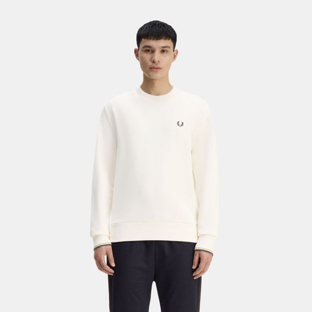 Fred Perry Crew Neck Sweatshirt Ecru-Grey