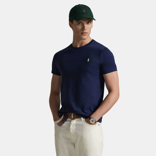 Polo Ralph Lauren Custom Slim Fit Jersey Crewneck T-Shirt Navy