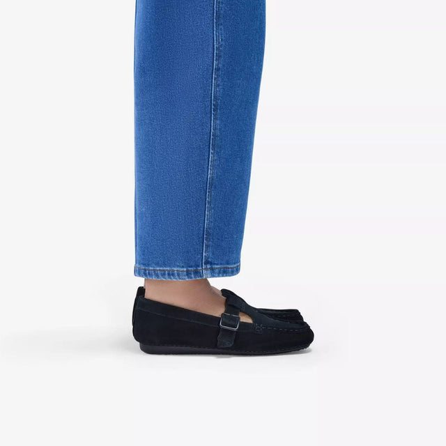 Clarks Freckle T Bar Women's Black Suede