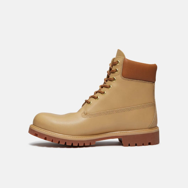 Timberland Premium 6 In Lace Waterproof Medium Beige Full Grain